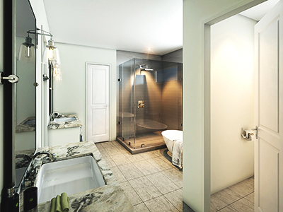 Project Atlanta :  Elegant en- suit bathroom visualization